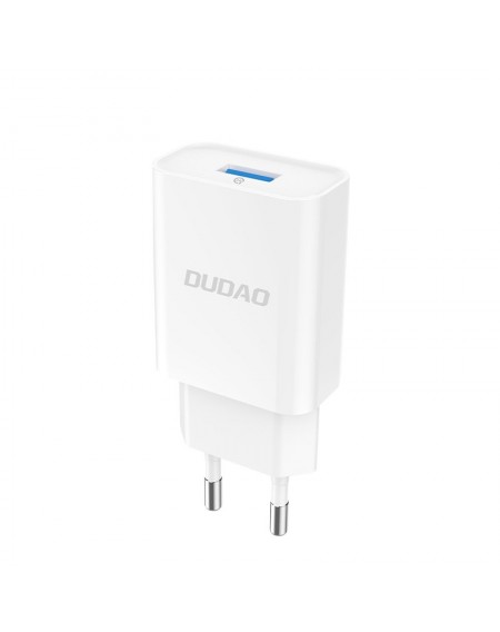Dudao charger EU USB 5V / 2.4A QC3.0 Quick Charge 3.0 white (A3EU white)