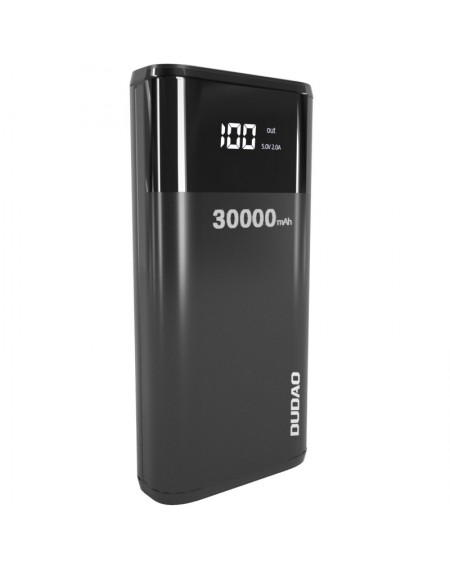 Dudao powerbank 4x USB 30000mAh with LCD display 3A black (K8Max black)