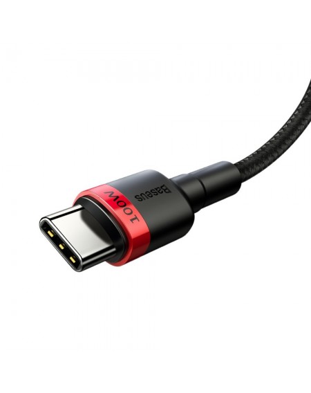 Baseus Cafule nylon cable USB Type C Power Delivery 2.0 100W 20V 5A 2m black (CATKLF-AL91)
