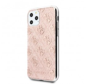 Guess GUHCN65PCU4GLPI iPhone 11 Pro Max różowy/pink hard case 4G Glitter