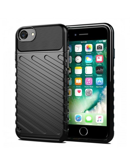 Thunder Case flexible armored cover for iPhone SE 2022 / SE 2020 / iPhone 8 / iPhone 7 black