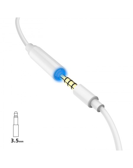Dudao audio adapter headphone adapter Lightning to mini jack 3.5mm white (L16i white)