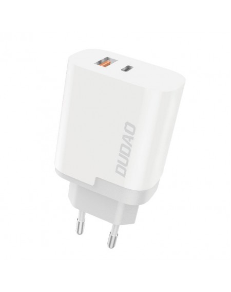 Dudao USB / USB wall charger Type C Power Delivery Quick Charge 3.0 3A 22.5W white (A6xsEU white)