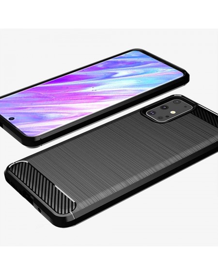 Carbon Case Flexible Cover TPU Case for Samsung Galaxy S20 Ultra black