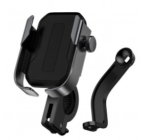 Baseus adjustable phone bike mount holder for handlebar and mirror black (SUKJA-01)