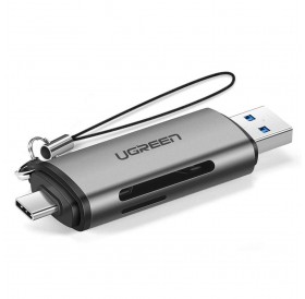 Ugreen SD / micro SD card reader for USB 3.0 / USB Type C 3.0 gray (50706)