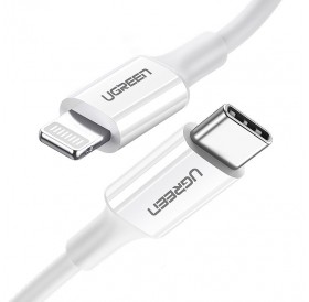 Ugreen cable USB Type C - Lightning MFI 1m 3A 18W white (10493)