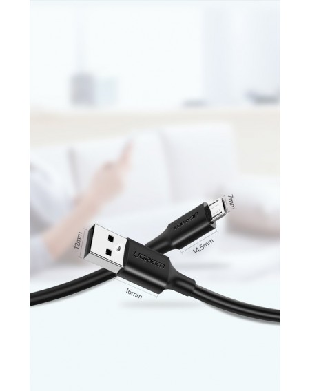 Ugreen cable USB - micro USB 2A cable 1m black (60136)