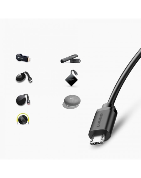 Ugreen external micro USB 100Mbps network adapter for Chromecast 1m black (30985)
