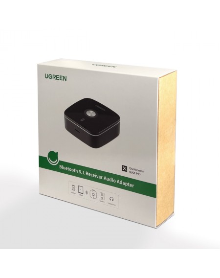 Ugreen adapter receiver Bluetooth 5.1 aptX 2RCA / 3.5mm mini jack black (40759)