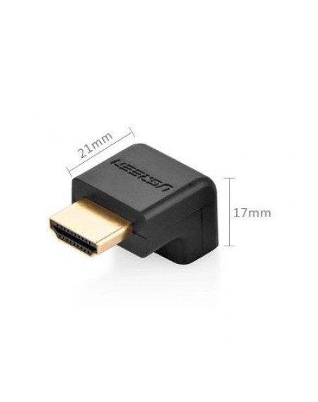Ugreen adapter right angle connector HDMI bottom black (20109)