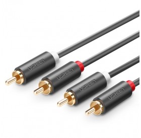 Ugreen cable stereo audio video 2 RCA 2x Cinch 5m gray (10520)