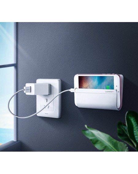 Ugreen wall mount smartphone stand for charging white (30394)