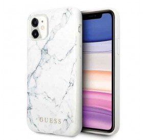 Guess GUHCN61PCUMAWH iPhone 11 6,1" / Xr biały/white Marble