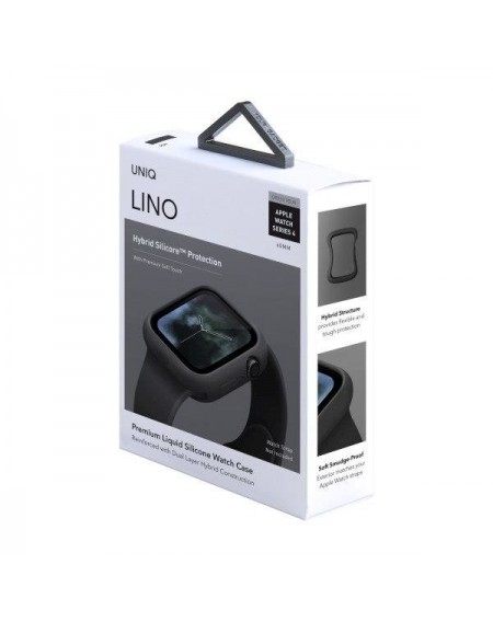 UNIQ etui Lino Apple Watch Series 4/5/6/SE 40mm. czarny/ash black