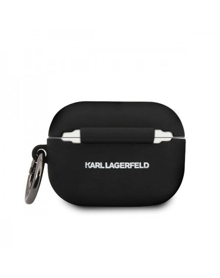 Karl Lagerfeld KLACAPSILGLBK AirPods Pro cover black/black Silicone Ikonik