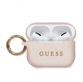 Guess GUACAPSILGLLP AirPods Pro cover jasnoróżowy/pink Silicone Glitter