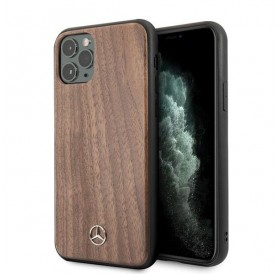 Mercedes MEHCN58VWOLB iPhone 11 Pro hard case brązowy/brown Wood Line Walnut