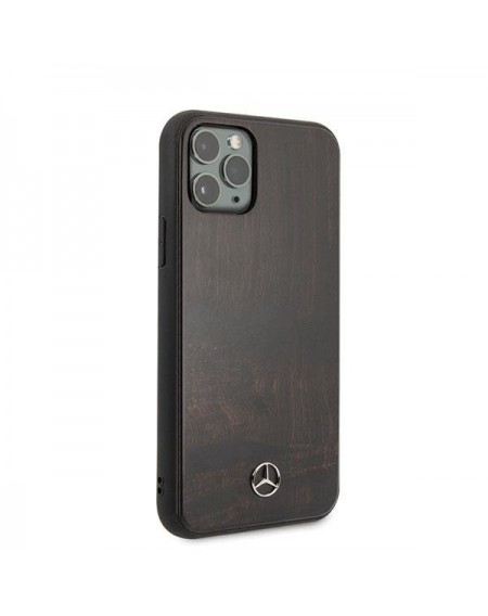Mercedes MEHCN65VWOBR iPhone 11 Pro Max hard case brązowy/brown Wood Line Rosewood