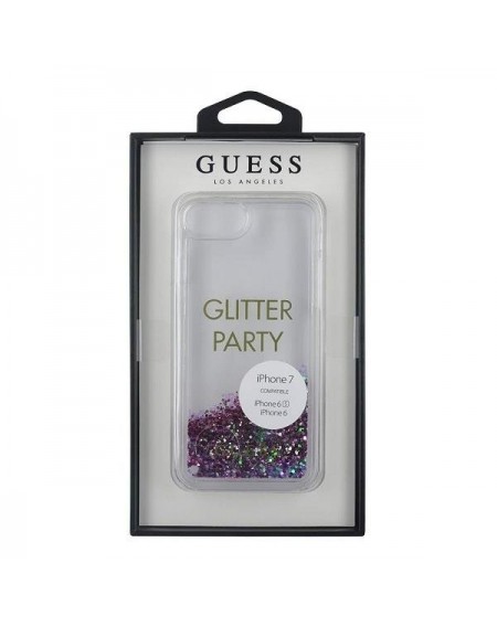 Guess GUHCP7GLUQPU iPhone 6/7/8 /SE 2020 / SE 2022 fioletowy/purple hard case Liquid Glitter Party