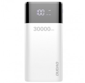 Dudao powerbank 4x USB 30000mAh with LCD display 3A white (K8Max white)