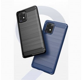 Carbon Case Flexible Cover TPU Case for Samsung Galaxy S10 Lite black