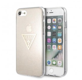 Guess GUHCI8SGTLGO iPhone 7/8/SE 2020 / SE 2022 złoty/gold hard case Glitter Triangle