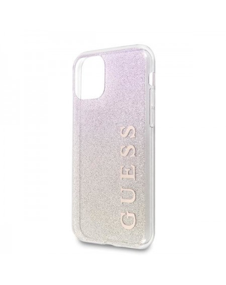 Guess GUHCN65PCUGLGPI iPhone 11 Pro Max różowo-złoty/gold pink hard case Gradient Glitter