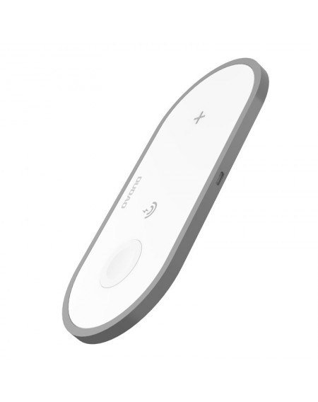 Dudao 3in1 Qi Wireless Charger for Phone / AirPods / Apple Watch 38mm white (A11 white)