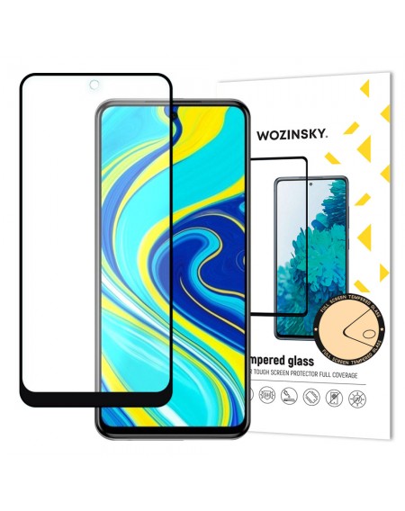 Wozinsky Tempered Glass Full Glue Super Tough Screen Protector Full Coveraged with Frame Case Friendly for Xiaomi Redmi Note 9 Pro / Redmi Note 9S / Poco X3 Pro / Redmi Note 11 Pro Global / Redmi Note 11 Pro 5G Global black