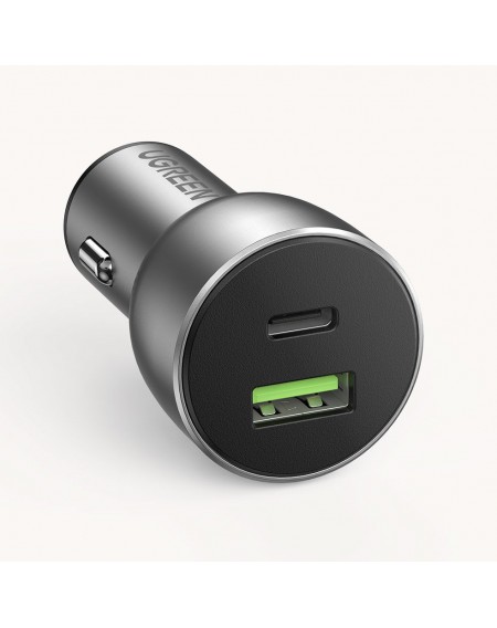 Ugreen Car Charger USB / USB Type C Quick Charge 3.0 Power Delivery 36 W 3 A gray (CD213 60980)