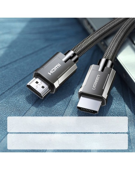 Ugreen cable HDMI 2.1 cable 8K 60 Hz / 4K 120 Hz 3D 48 Gbps HDR VRR QMS ALLM eARC QFT 2 m gray (HD135 70321)