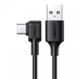 Ugreen angle cable with side USB plug - USB Type C 5 A Quick Charge 3.0 SCP FCP 2 m black (20104 US307)