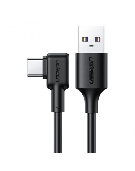 Ugreen angle cable with side USB plug - USB Type C 5 A Quick Charge 3.0 SCP FCP 2 m black (20104 US307)
