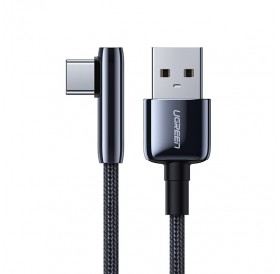 Ugreen angle cable with side USB plug - USB Type C 5 A Quick Charge 3.0 SCP FCP 0.5 m black (70282 US313)
