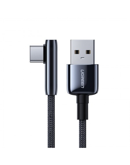 Ugreen angle cable with side USB plug - USB Type C 5 A Quick Charge 3.0 SCP FCP 0.5 m black (70282 US313)