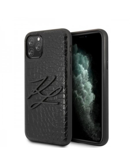 Karl Lagerfeld KLHCN58CRKBK iPhone 11 Pro hardcase czarny/black Croco