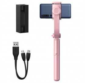 Baseus selfie stick telescopic retractable selfie stick tripod with bluetooth remote control pink (SULH-04)