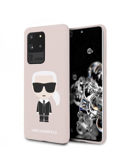Karl Lagerfeld KLHCS69SLFKPI S20 Ultra G988 hardcase jasnoróżowy/pink Silicone Iconic