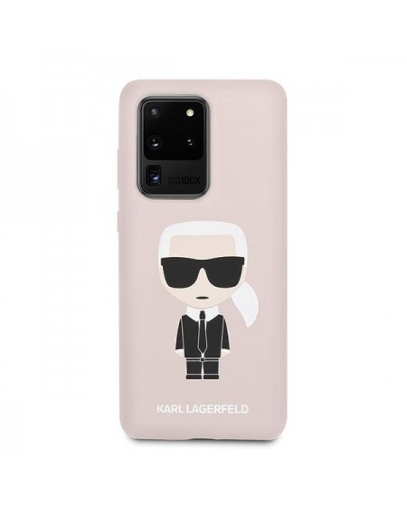 Karl Lagerfeld KLHCS69SLFKPI S20 Ultra G988 hardcase jasnoróżowy/pink Silicone Iconic