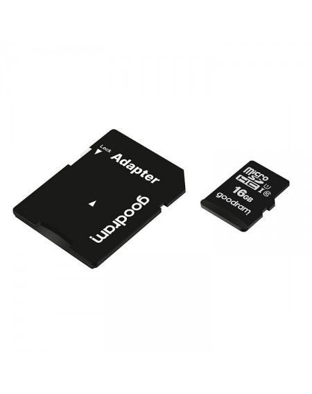 Goodram Microcard 16 GB micro SD HC UHS-I class 10 memory card, SD adapter (M1AA-0160R12)
