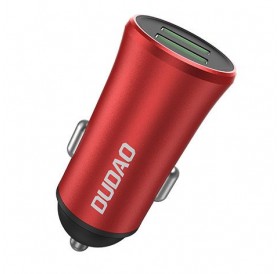 Dudao 3,4A smart car charger 2x USB red (R6S red)