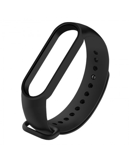 Replacement Silicone Wristband Strap Bracelet Bangle Bracelet for Xiaomi Mi Band 5 Black