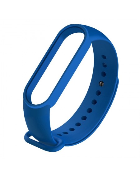 Replacement Silicone Wristband Strap Bracelet Bangle Bracelet for Xiaomi Mi Band 5 Dark Blue