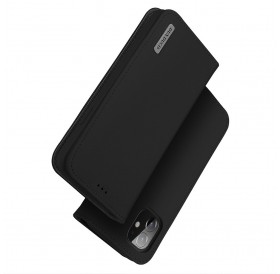 DUX DUCIS Wish Genuine Leather Bookcase type case for iPhone 12 Pro / iPhone 12 black