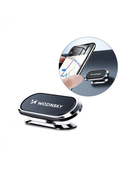 Wozinsky Self-adhesive Magnetic 360 Car Dashboard Mount Silver (WMH-06)