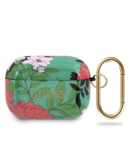 Guess GUACAPTPUBKFL01 AirPods Pro cover zielony/green N.1 Flower Collection