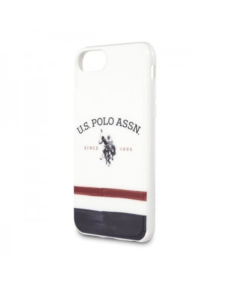US Polo USHCI8PCSTRB iPhone 7/8/SE 2020 / SE 2022 biały/white Tricolor Pattern Collection