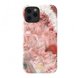 Kingxbar Agate Series case decorated printed Agate iPhone 12 mini red