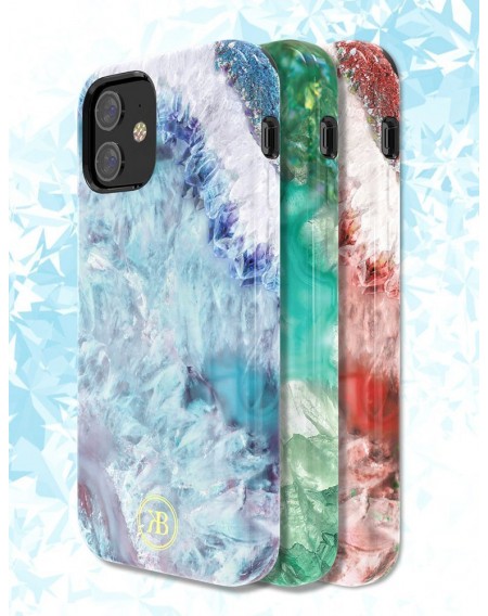 Kingxbar Agate Series case decorated printed Agate iPhone 12 Pro Max green